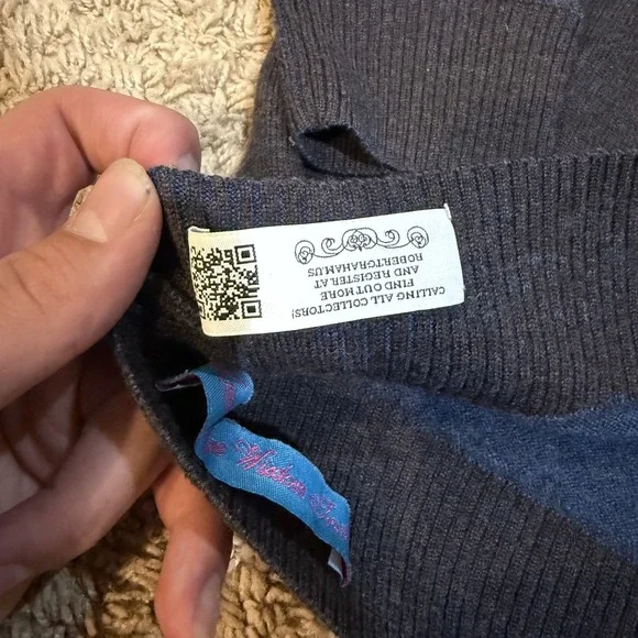 Robert Graham Sweater Mens Large V Neck Classic Fit Knowledge Wisdom Truth Pullo - Picture 5 of 10